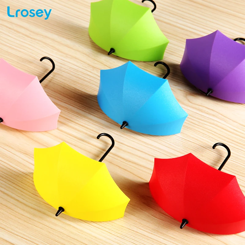 

Color Umbrella Storage Hook Mini DIY Message Holder Fridge Magnet for Kids Wall Home Decor Kitchen Bathroom Refrigerator Sticker