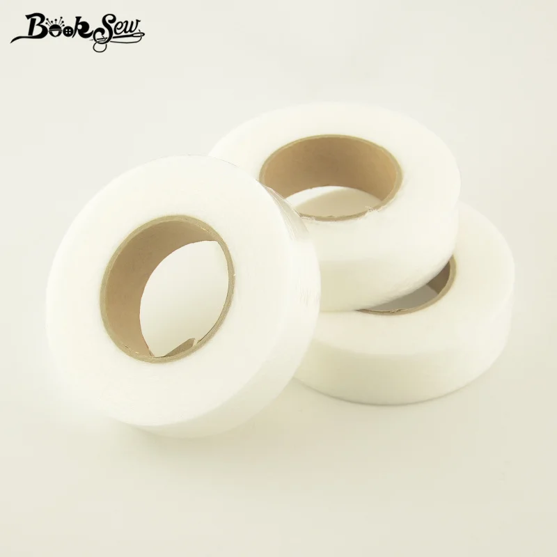 

Booksew Adhesive Double Faced Fabric Tape Lining Synthetic Cotton Battings DIY Handwork Crafts 3CM Width 70 Yards 3 Rolls/lot