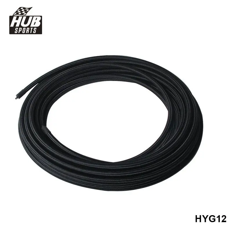 Hubsports - 2013 very high quality - AN12 Cotton Over Braided Fuel / Oil Hose Pipe Tubing Light Weight, 30 Meters Roll HU-HYG12