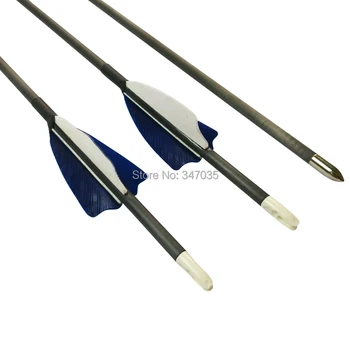 

12Pcs 30" Carbon Arrow 4.2mm Spine 600 with 3" Shield Turkey Feather Fixed Bullet Point Free Shipping Shoot Archery Bow Outdoor