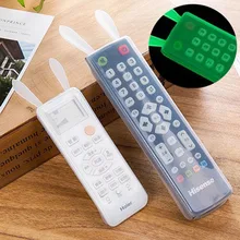 Silicone TV Remote Control Protective Case Air Condition Control Cover Anti-dust Waterproof Transparent Storage Bag Organizer