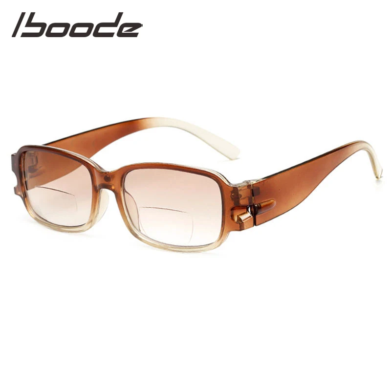 

iboode Simple Design Reading Glasses with Clear Lens Men Women Glasses Double Functional Lens for Parents Full Frame
