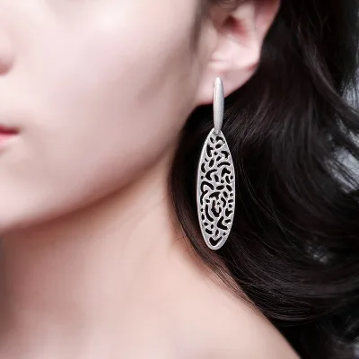 

2019 Women's Fashion Creative New Fashion Wild Long Thick Silver Geometric Tassel Earrings Trendy Jewelry Accessories