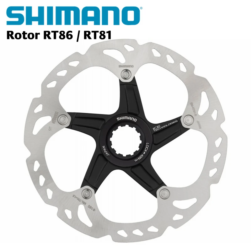 Shimano XT гидравлические дисковые тормоза ротора RT81 RT86 SMRT 81 Centerlock 160 мм 180 203 Ice