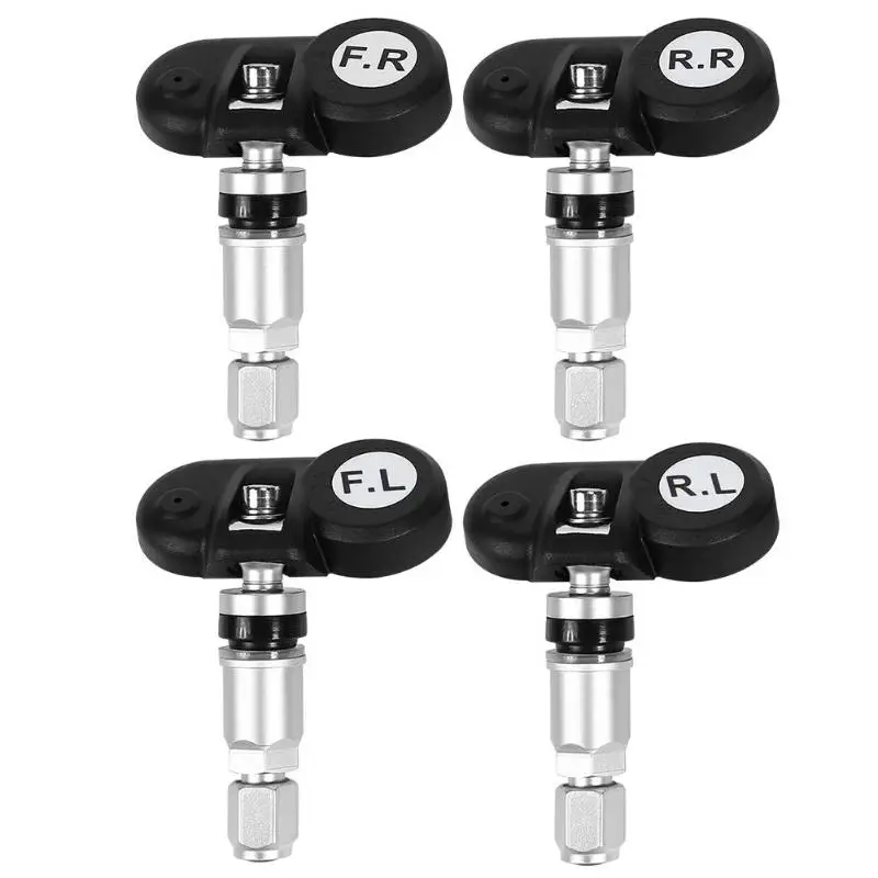 LCD Auto Car TPMS Cigarette Lighter Plug Tire Pressure Monitoring System High Temperature Warning with 4 Internal Sensors