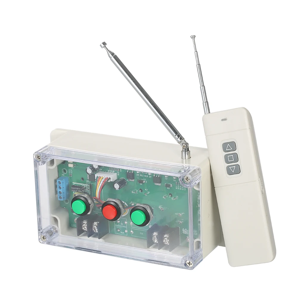 

100-240VAC / 140-340VDC 30A High Power Dual Motor Driving Controller Reversing Wireless Remote Control AC DC Motor Controller