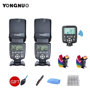 

2PCS Yongnuo YN560IV YN560 IV YN560 2.4G Wireless Flash Speedlite + YN560TX Trigger for Canon Nikon Olympus Camera