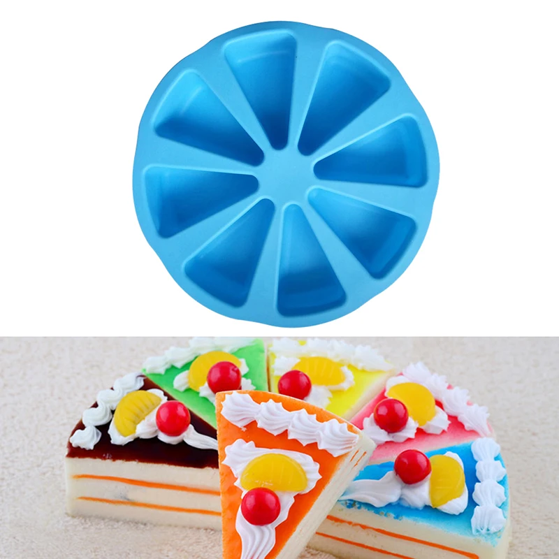 Silicone Cake Pan 8 Points Cake Silicone Mold 3D Baking Dish Cupcakes