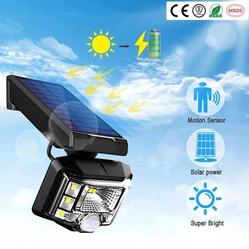 

New Solar 8 Corey Led PIR Motion Sensor Lights Outdoor Waterproof Ip65 Wall Solar light For Garden Yard Lamp Emergency Security