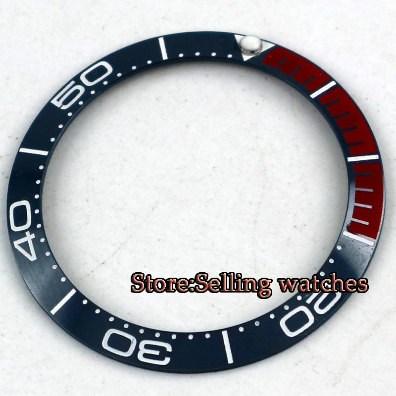 38mm blue red ceramic bezel insert for 40mm submariner mens watch