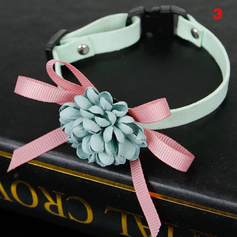 

Dog Collar Pet Cat Puppy Flowers Decoration Collar Necklace Adjustable Collars LBShipping