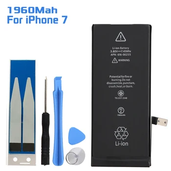 

10 pcs Mobile Phone Battery For iPhone 7 Batteries Real Capacity 1960mAh With Repair Tools Kit And Battery Sticker