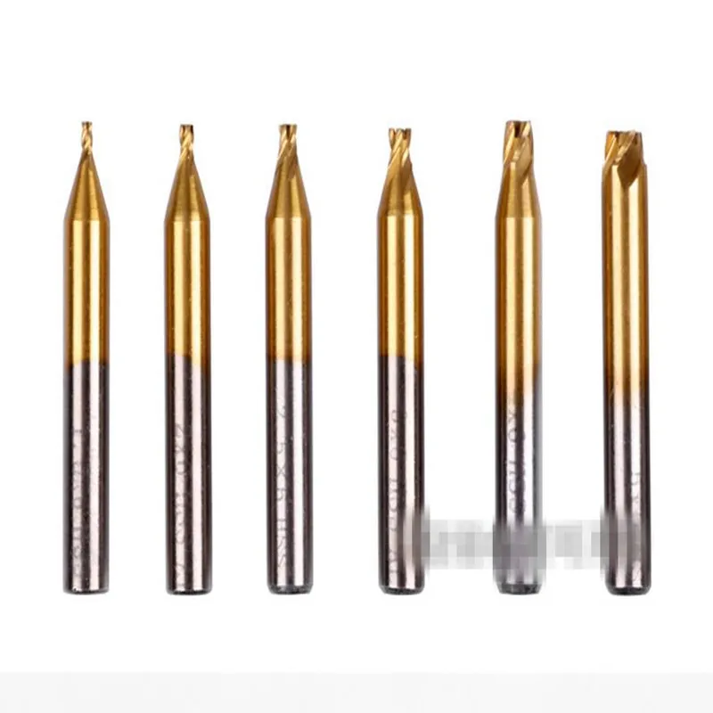 HSS Titanized End Mill Milling Key Cutter For Vertical Key Machine Parts Locksmith Tools Cutters