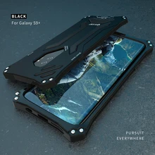 

R-just Case For Samsung Galaxy S9 / S9 Plus Metal bumper Metallic Aluminum Water/Dirt/Shock proof back Cover frame Outdoor