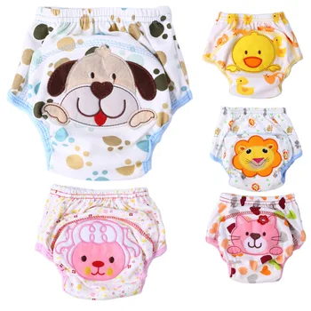 

1pc Cute Cartoon Baby Diapers Reusable Nappies Cloth Diaper Washable Infants Baby Cotton Training Pants Panties Nappy Changing