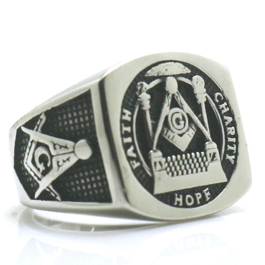 Mens Boys 316L Stainless Steel Cool Hope Freemasons Ring Newest | Украшения и аксессуары