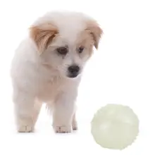 1pcs Cute TPR Ball Glow In The Dark Ball With Strips For Pets Pet Chew Toy Ball Pet Supplies Pet Cleaning Of Teeth Wholesale