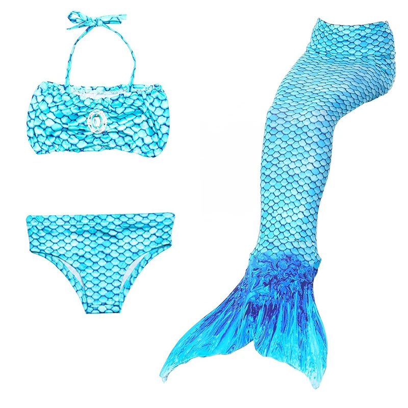 

3Pcs Sets Swimsuits Girl Swimsuit Mermaid Swimsuit Princess Costume Bikini Girl Mermaid Tail For Beach Swimming Girls Bikini
