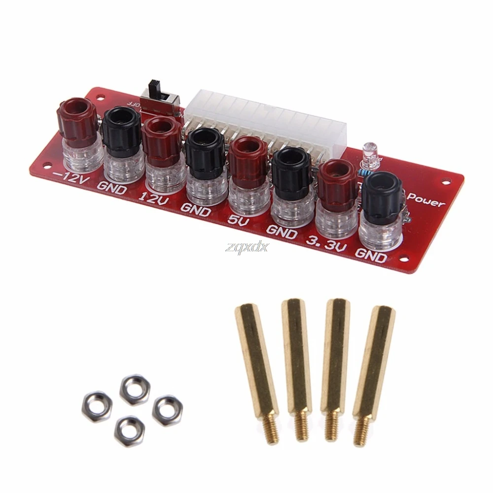 

24 pins ATX Benchtop Power Board Computer Connector Socket Power Supply Adapter DropShip