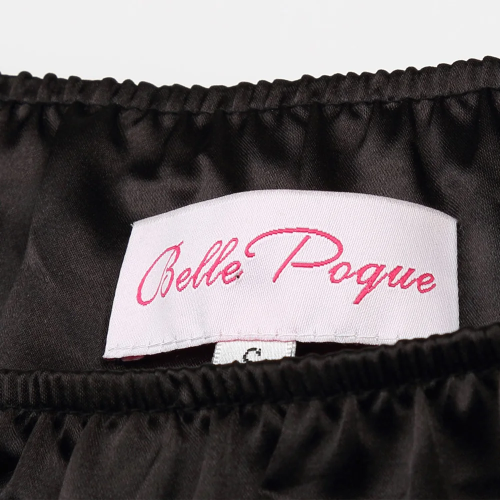 Женская винтажная юбка в стиле стимпанк Belle Poque черная с цветочным принтом