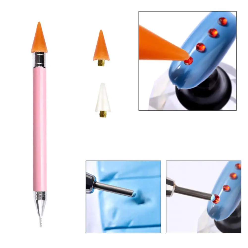 

2 Way Crystal Dotting Drill Dot Painting Point Pen Acrylic Nail Art Manicure Polish Tool