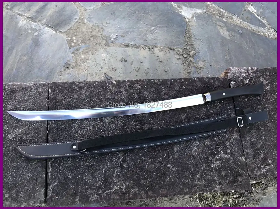 Outdoors Broadsword Dao Sword Katana Strong T1095Carbon Steel Sharp Cut Tree Hunting Fighting Knife