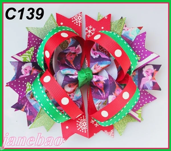 200 шт модные рождественские банты для волос персонажи банты& korker банты& Бутик банты для волос 3c