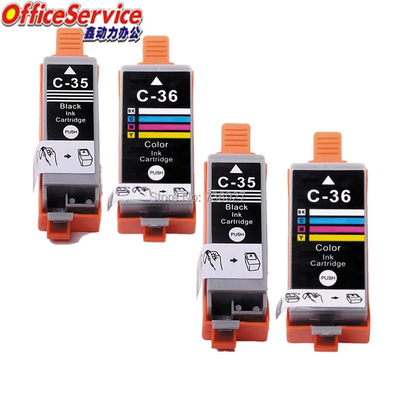 

4X=2Sets PGI-35 CLI-36 PGI35 CLI36 Compatible ink Cartridge For Canon IP100B IP100 with battery mini260 mini320 inkjet printer