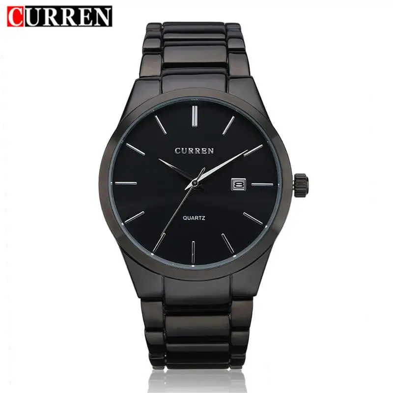 

CURREN 8106 Ultra-thin Men's Watch Stainless Steel Business Casual Sport Waterproof Quartz Watch Wristwatch With Date Display