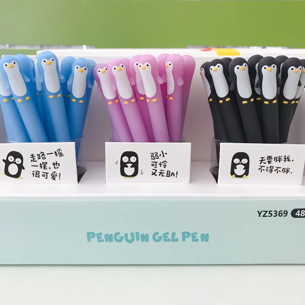 MIRUI милый пингвин из силикона гелевая ручка роллербол ручка для школы офиса поставка студенческие канцелярские принадлежности пишущий инструмент черные чернила 0,5 мм