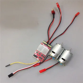 

20Ax2 Bidirectional Brushed ESC Dual Way ESC Electronic Regulator with High Speed 380 Motor for RC DIY Car/Boats Model Parts Kit