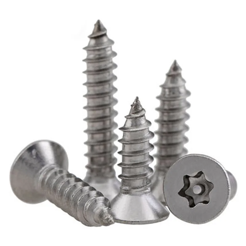 30PCS M2.9 M3.5 Plum with core screw Countersunk flat bolts Anti-theft Torx T&ampTX bolt Self-tapping screws 304 stainless steel |