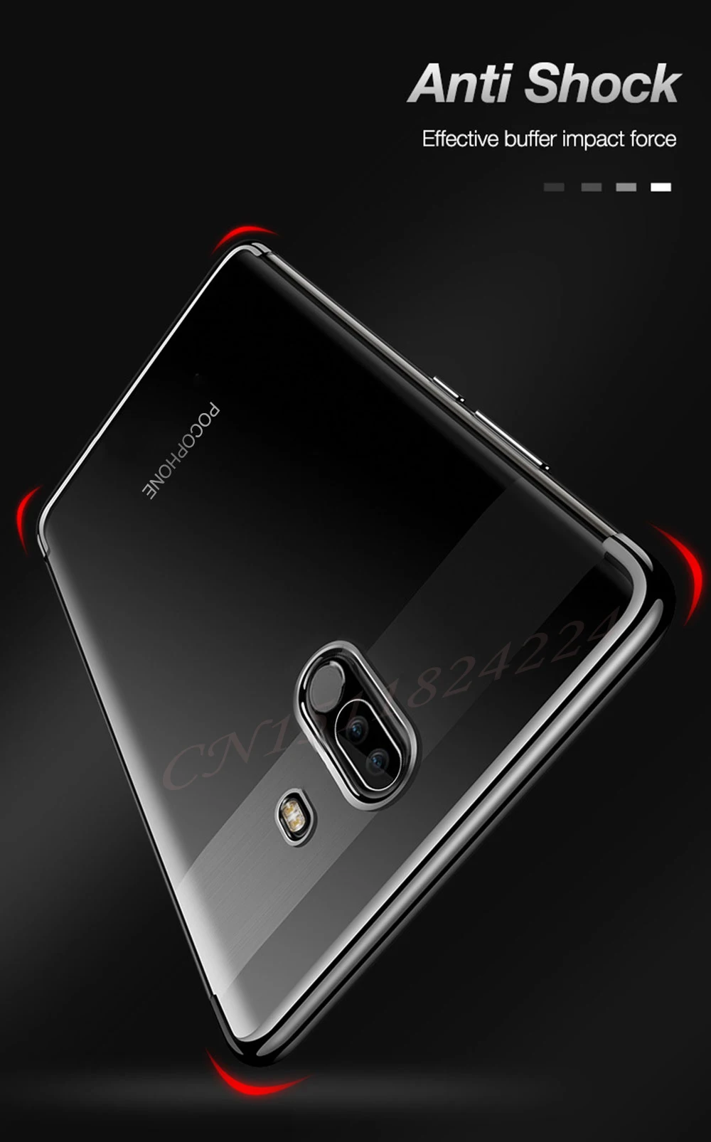 Clear Plating Case For pocophone F1 Cover Case On Xiaomi pocophone F1 Cover Soft Slim TPU bumper  (12)