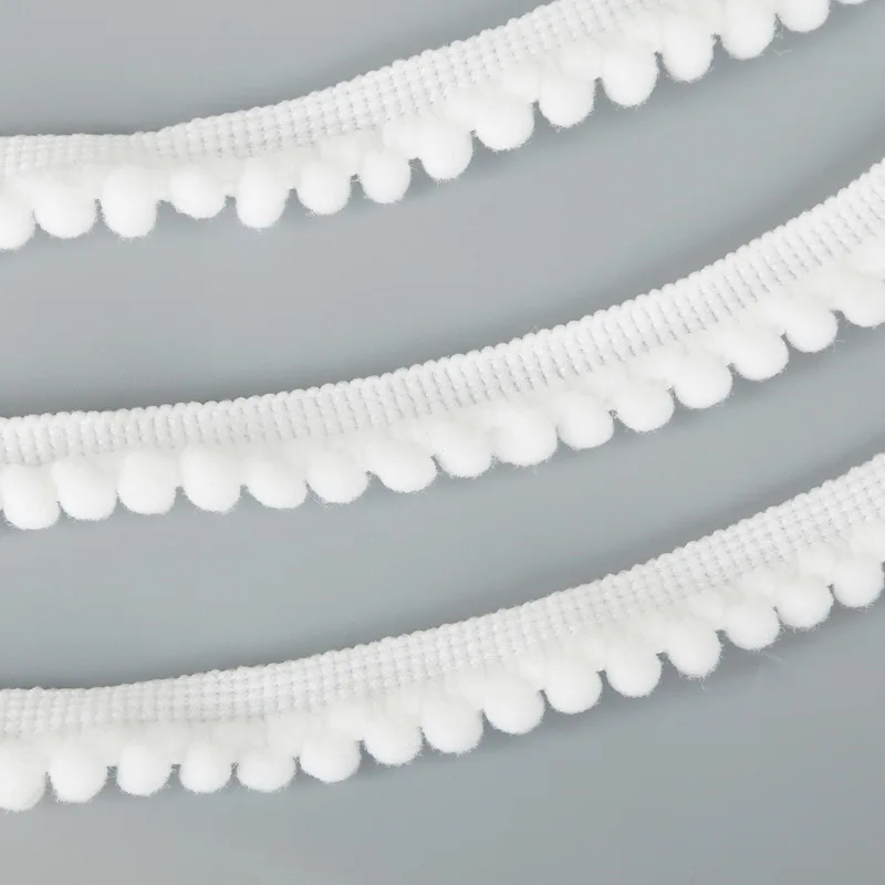5 ярдов помпон шар кружевная отделка ткань 10 мм помпон лента с бахромой для шитья украшения ручной работы DIY аксессуары для одежды