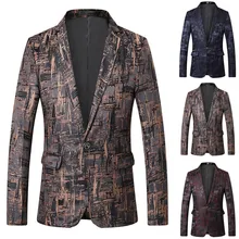 Мужской Стильный однотонный костюм Блейзер деловая Свадебная вечеринка Верхняя одежда Куртка Топы Блузка