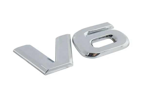 Auto car Chrome V6 V 6 Emblem Badge Sticker