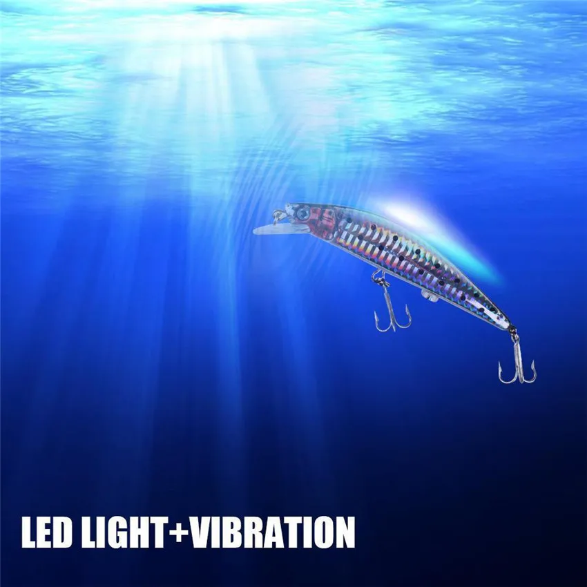 

1PC USB Recharging Fish Lure Swimbait USB Rechargeable Lures Tackle Bait with Light Beeper New Useful Rechargeable Bait 2019