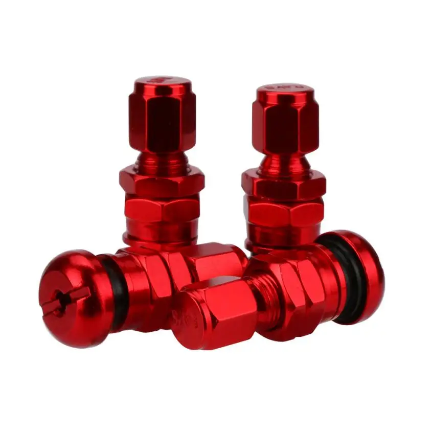 

2017# 4pcs Set Bolt-in Aluminum Car Tubeless Wheel Tire Valve Stems With Dust Caps DropShipping&Wholesale