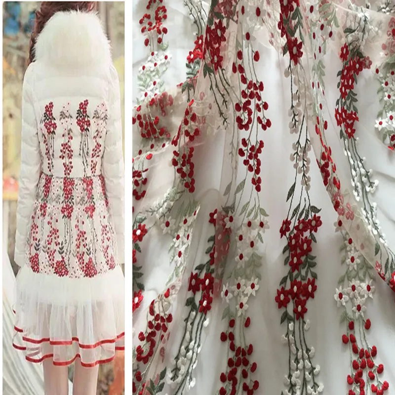 

1 meter embroidered fabric for sewing 48 inches net fabrics tulle cloth patchwork