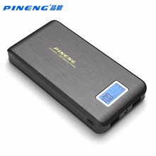 Original PINENG 15000mAh Power bank Dual USB LCD Flashlight External Battery Charger Mobile Phone PowerBank For iphone Android