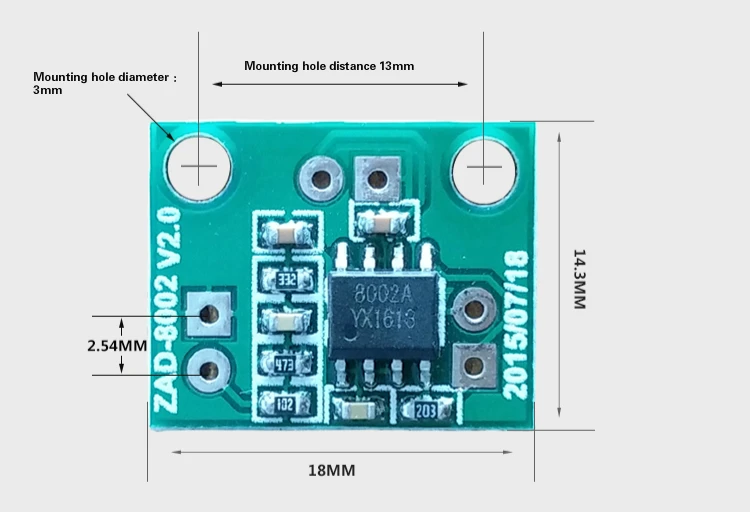 

Mono 3W Audio Module ZAD8002A Low Voltage 3V 5V Amplifier Board USB Mini Audio Accessories