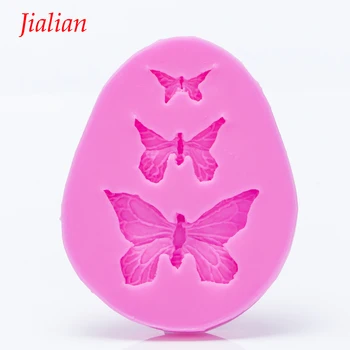 

Butterfly shaped 3D Reverse sugar molding Food Grade silicone mould for polymer clay molds chocolate cake decoration tools F0101
