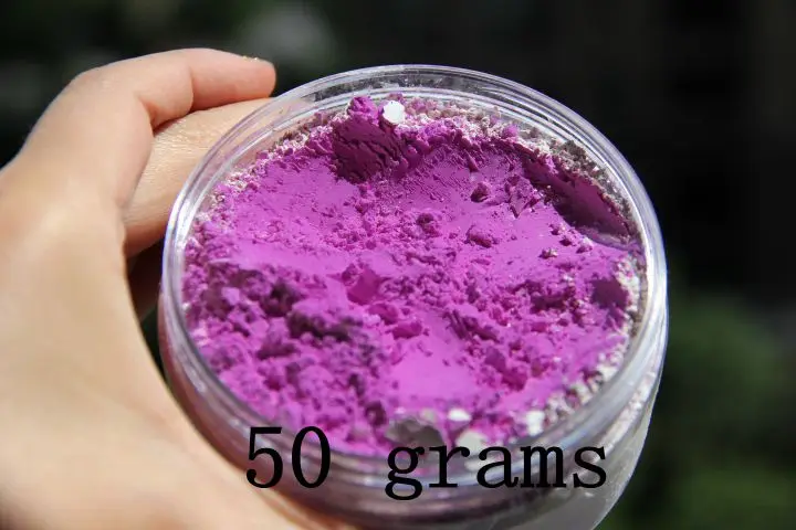 Фотохромный(УФ) пигмент УФ пигмент меняется от чистого/белого до фиолетового на солнце - Цвет: 50 grams