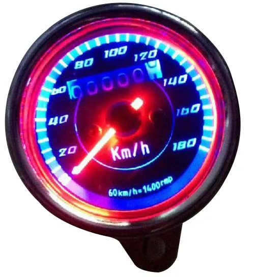 

Car-Styling Newest Universal Double Color LED Light Odometer Speedometer km/h For Motorcycle New