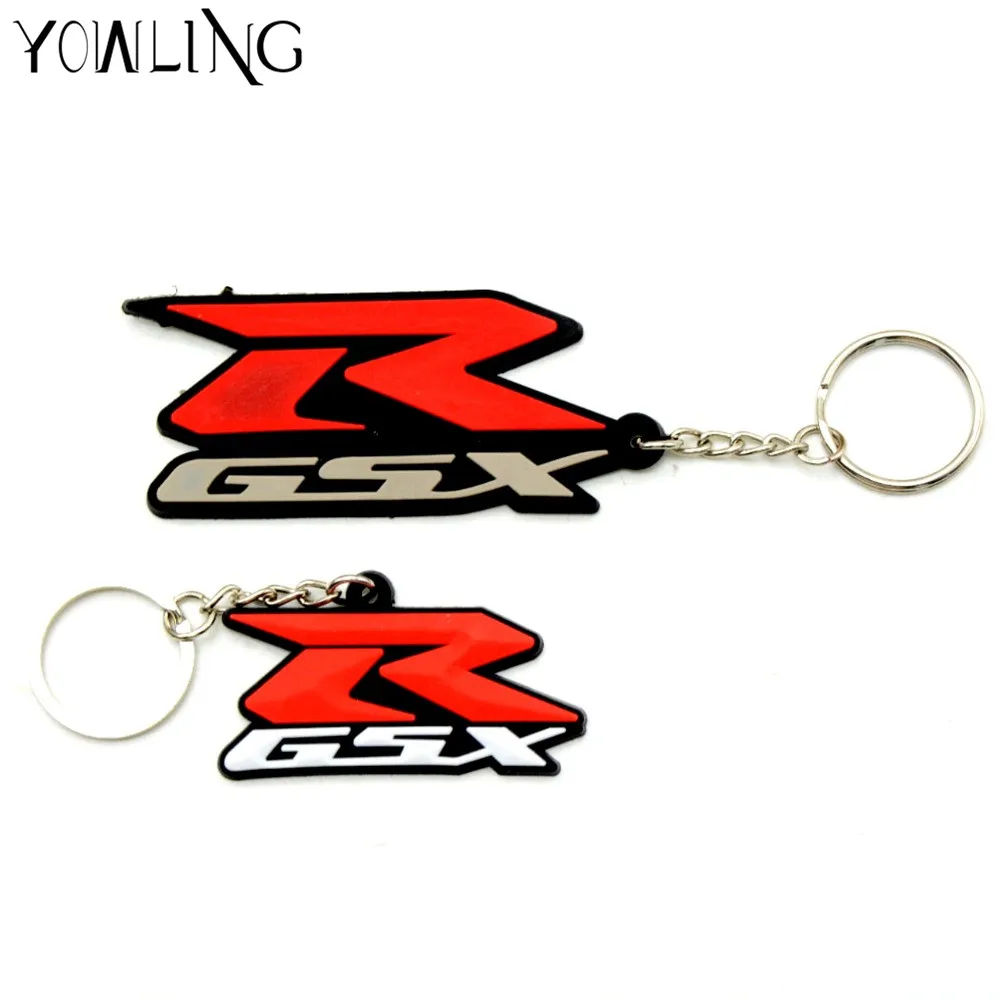 motorcycle accessories motorcycle key chain 3D soft rubber key ring for SUZUKI GSXR750 GSXR600 GSXR1000 GSX-R 1000 750 600 400