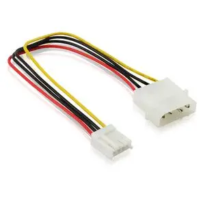 10 قطع/lotnew 4 دبوس ide امدادات الطاقة إلى مرن محركات محول كابل الكمبيوتر pc 4 وعاء كبير 4 وعاء صغير التيار مرنة موصل