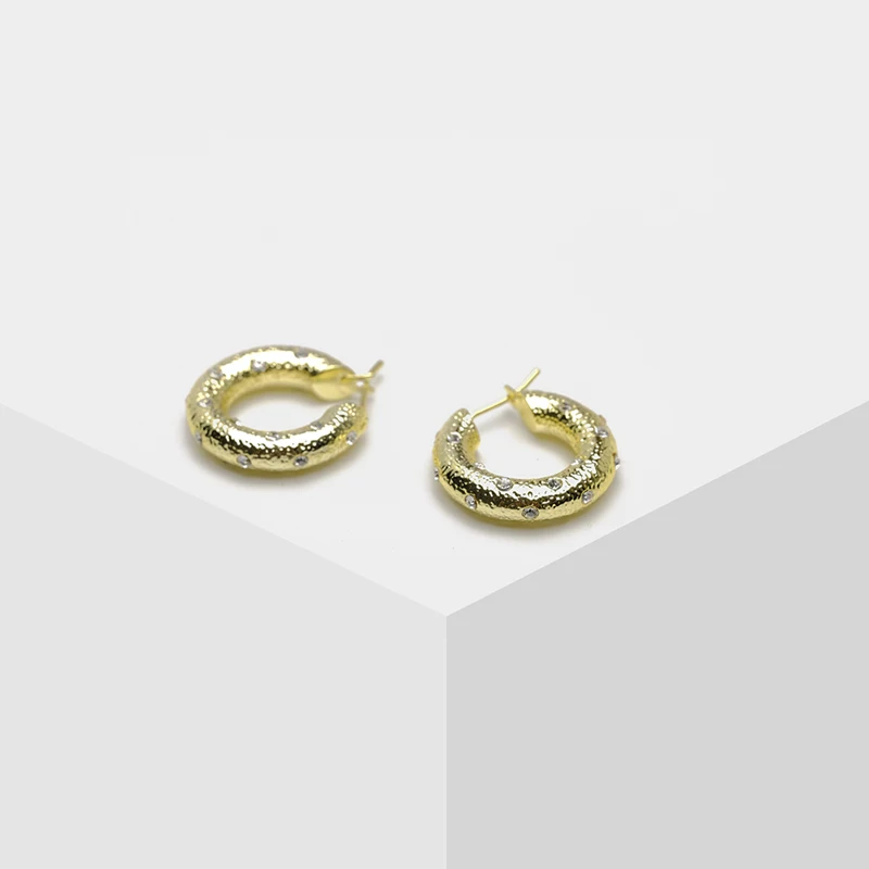 

design gold color circle earrings hoops