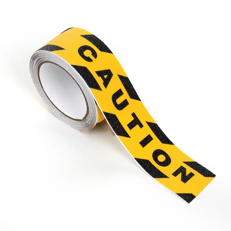 5m*5cm Safety Strong Adhesive Anti-slip Tape Non Skid Safe Grit Tape Grip Sticker PVC Warning Tape Used for Stairs Floor - Цвет: black yellow