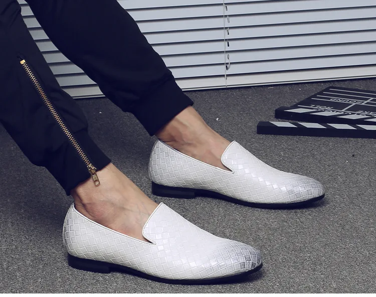 Модельные туфли; мужские туфли из искусственной кожи на плоской подошве; дышащие Повседневные Вечерние туфли с острым носком; свадебные туфли в деловом стиле; большие размеры 38-48