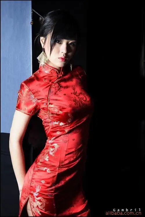 Горячая распродажа! Ретро стиль, сексуальный китайский костюм в стиле Тан, костюмы Ципао, Драконы Феникс, короткие платья чонсам, китайское традиционное платье